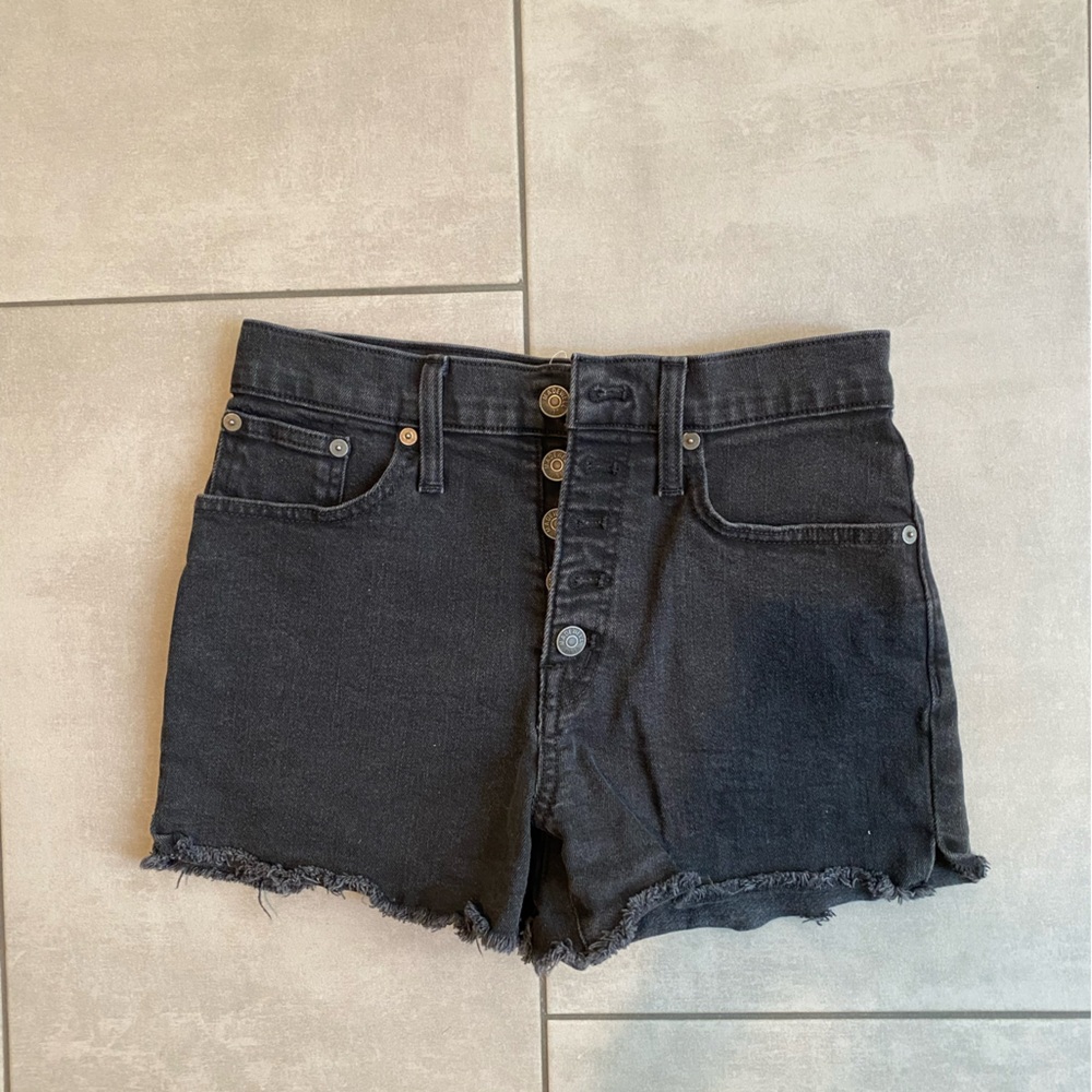 Madewell high rise button through shorts